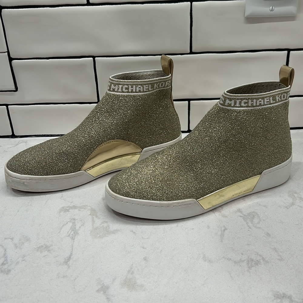 MICHAEL KORS GROVER Slip-On Sneakers Metallic Size: 7 - Picture 4 of 16